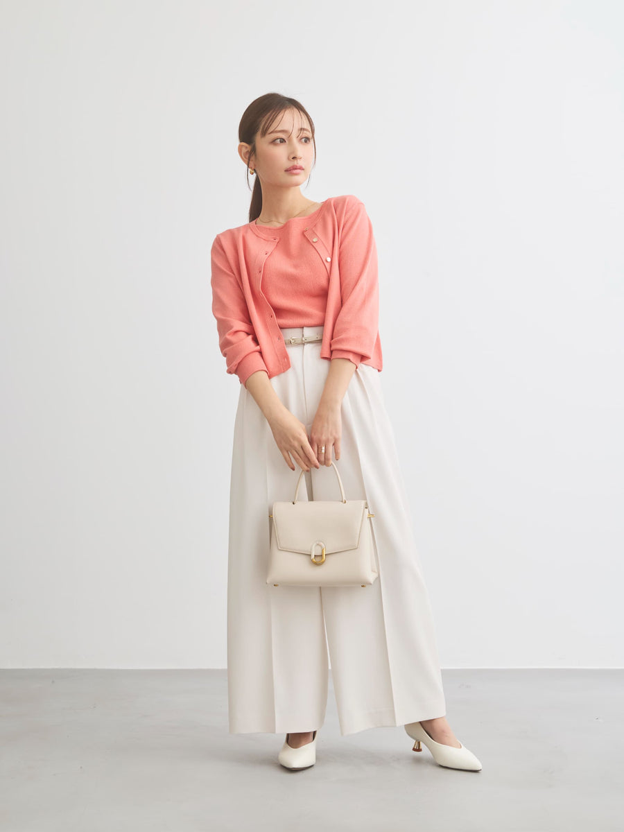 グロッシーゴールドボタンカーディガン　[通常]