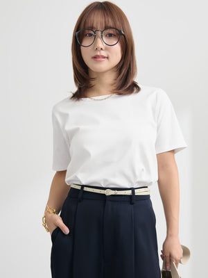 【接触冷感】シルケットコットンベーシックTシャツ　[通常]