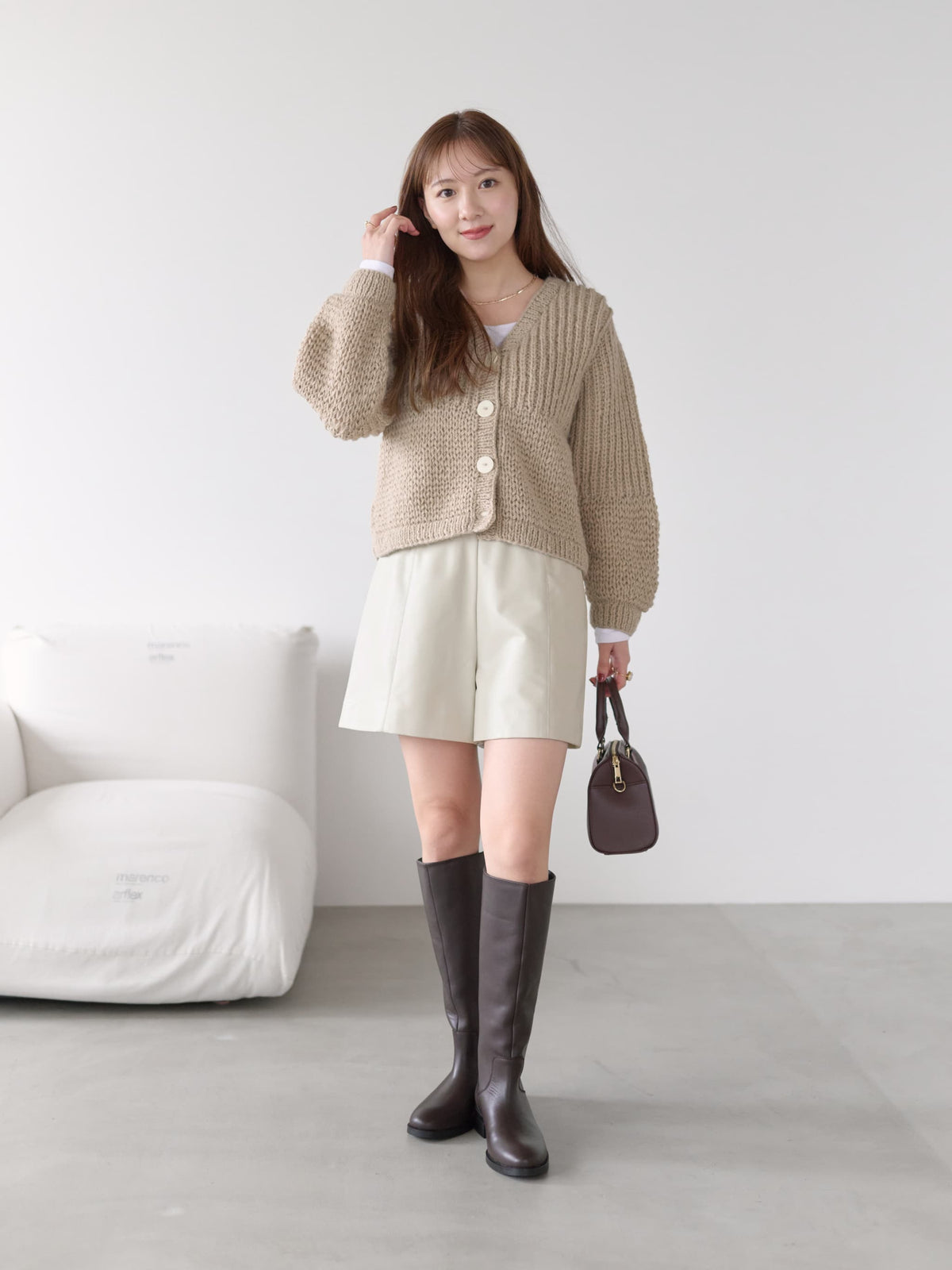 【NEPAL HAND KNIT】パターンミックスカーディガン　[通常]