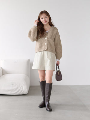 【NEPAL HAND KNIT】パターンミックスカーディガン　[通常]