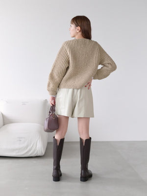 【NEPAL HAND KNIT】パターンミックスカーディガン　[通常]