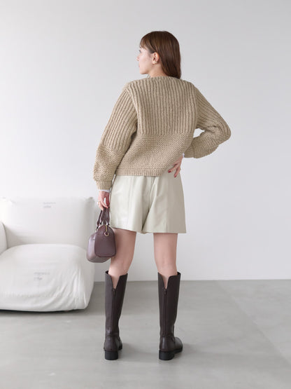 【NEPAL HAND KNIT】パターンミックスカーディガン　[通常]