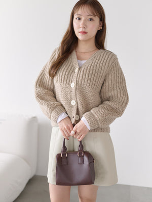【NEPAL HAND KNIT】パターンミックスカーディガン　[通常]