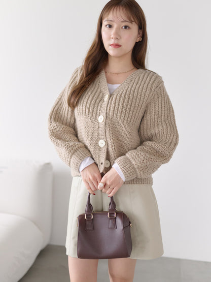 【NEPAL HAND KNIT】パターンミックスカーディガン　[通常]