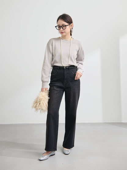 【Healthy DENIM×COHINA】Canelé ストレートデニム-short & regular 　[通常]