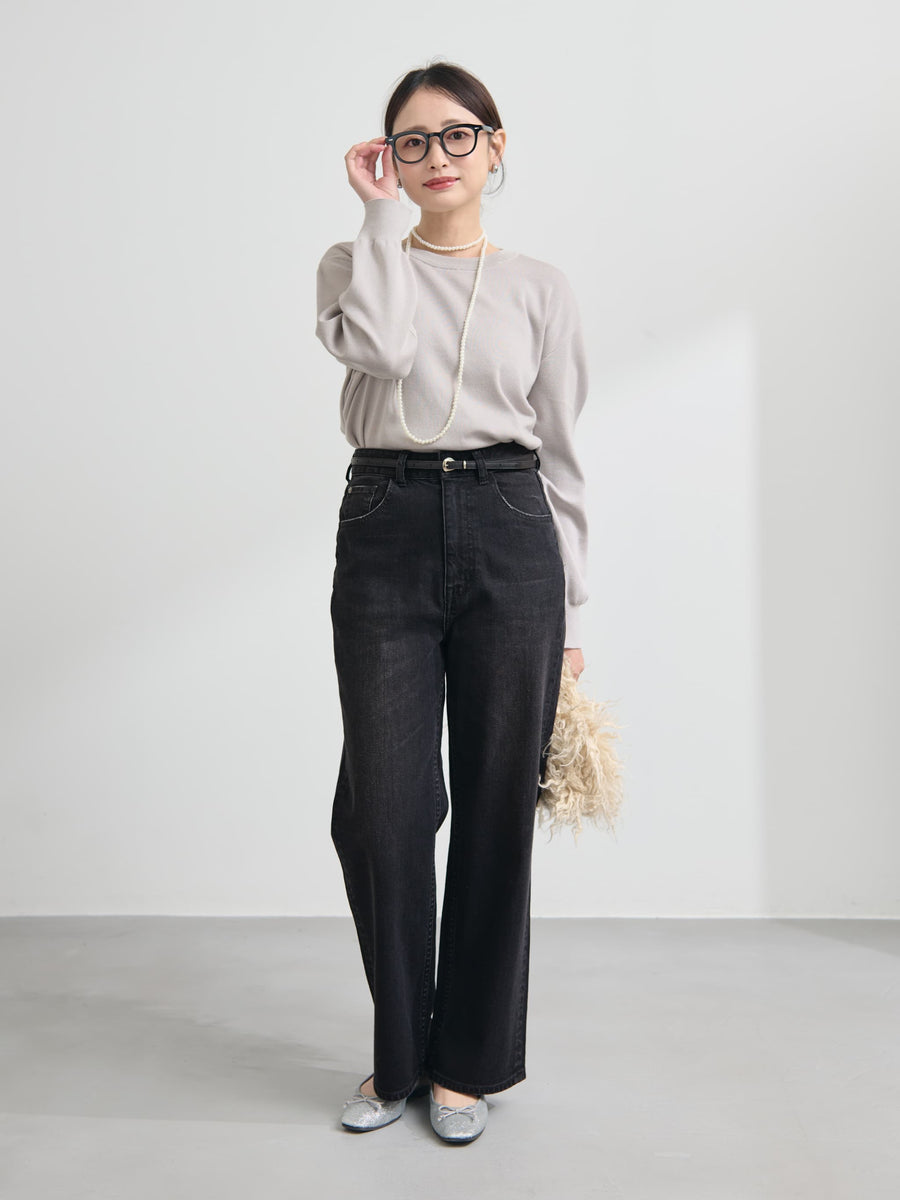 【Healthy DENIM×COHINA】Canelé ストレートデニム-short & regular 　[通常]
