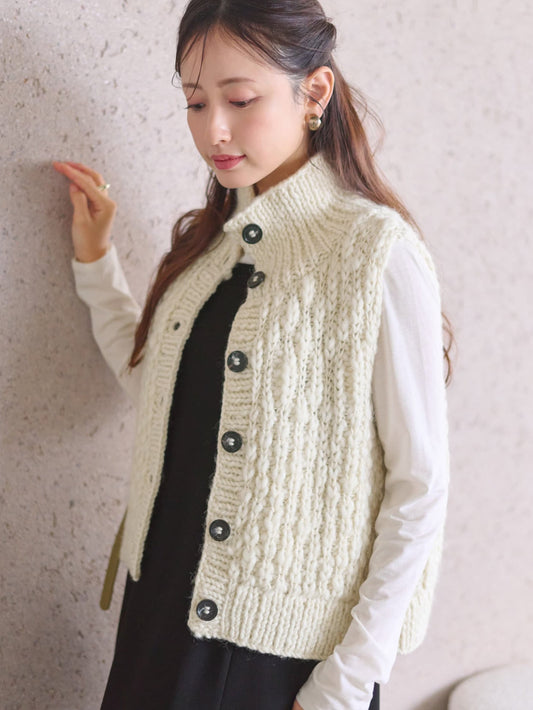 【NEPAL HAND KNIT】ロービングニットベスト　[通常]