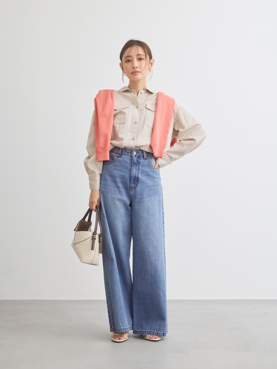 ナチュラルウォッシュダブルポケットシャツ　[通常]