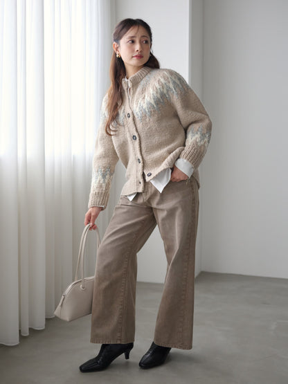 【NEPAL HAND KNIT】求心柄カーディガン　[通常]