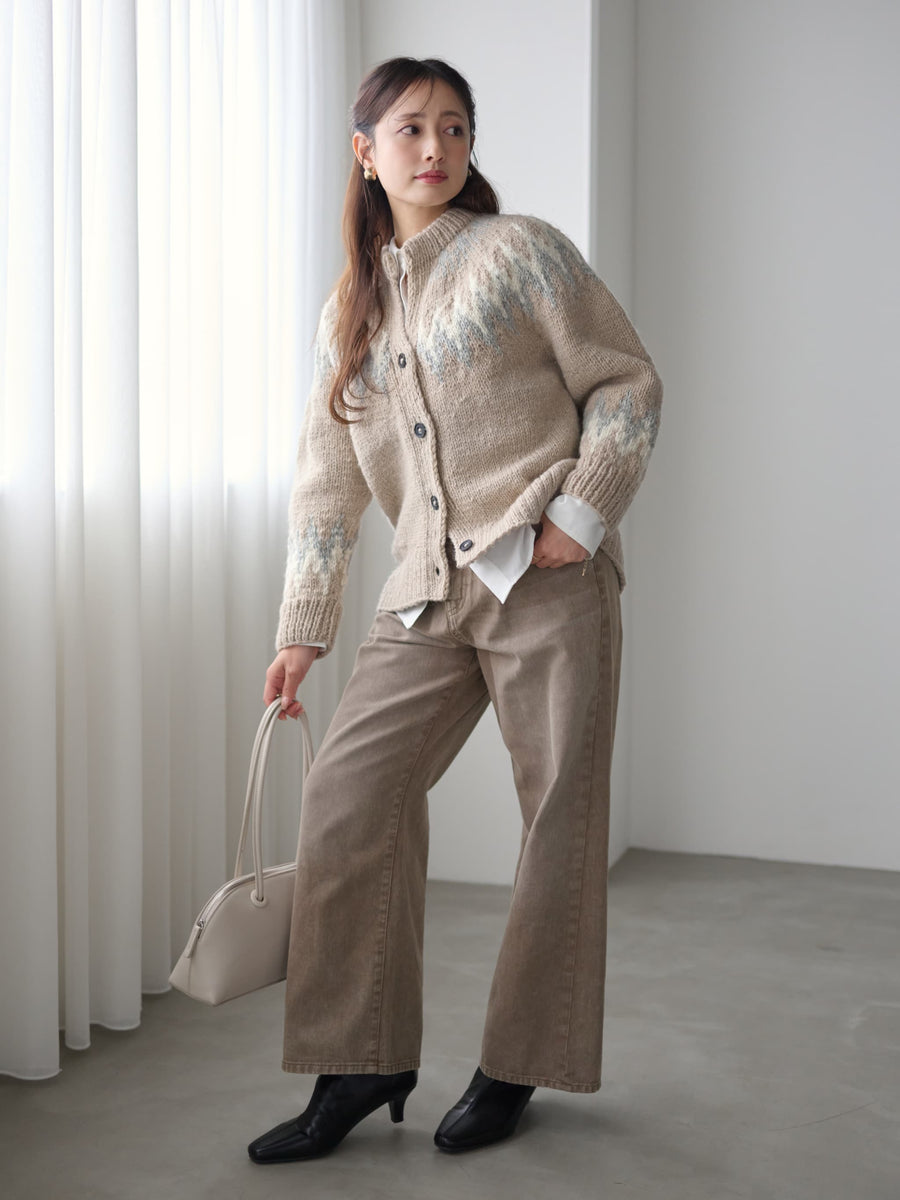 【NEPAL HAND KNIT】求心柄カーディガン　[通常]