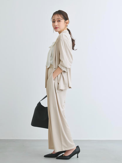 【UVカット/ウォッシャブル/防シワ】リラクシータックパンツ-short & regular　[通常]