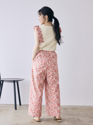 【COHINA MADE WITH LIBERTY FABRIC】フリルスリーブカットソー　[通常]