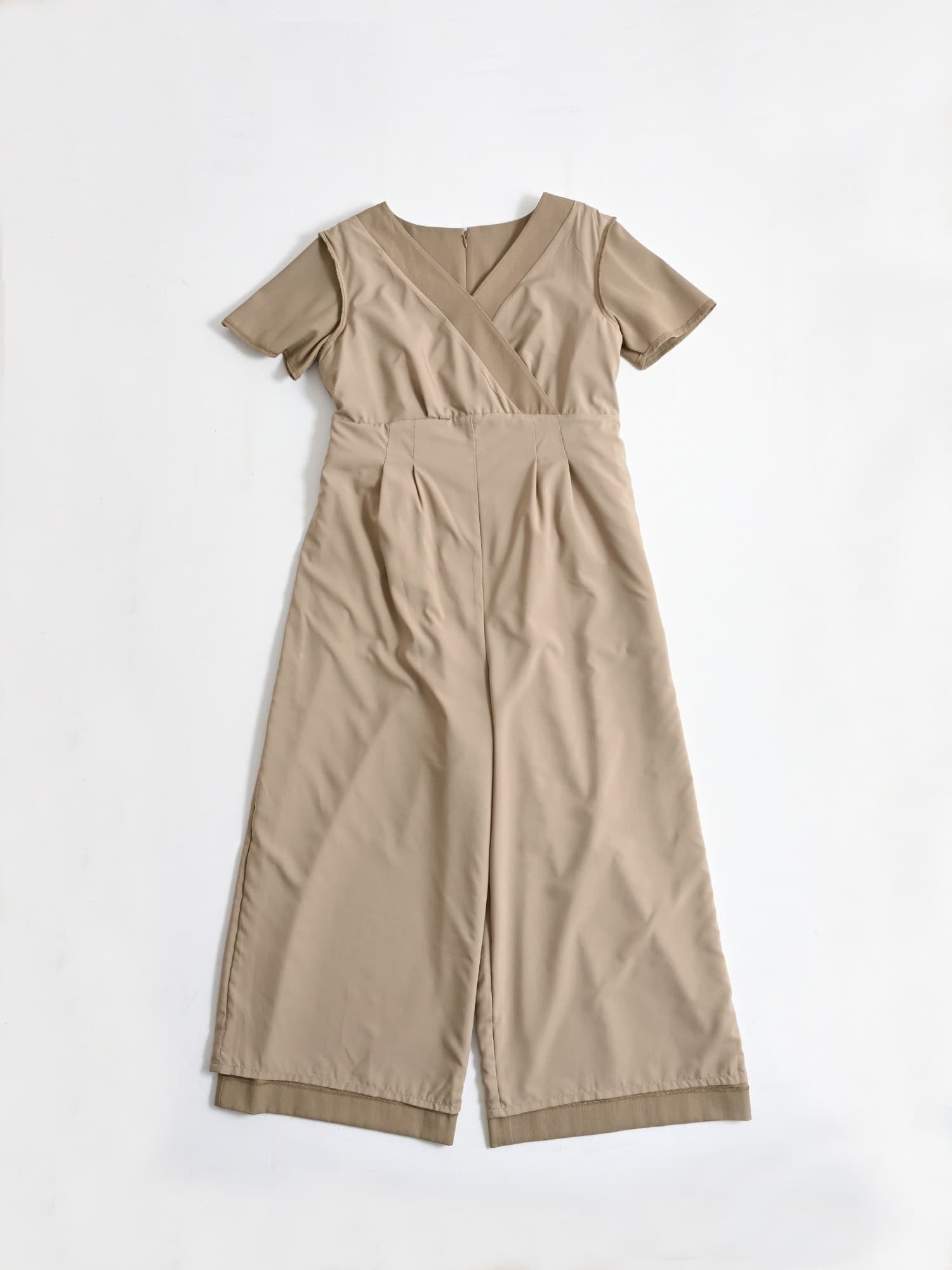 ラッフルスリーブオールインワン-short & regular | 小柄・低