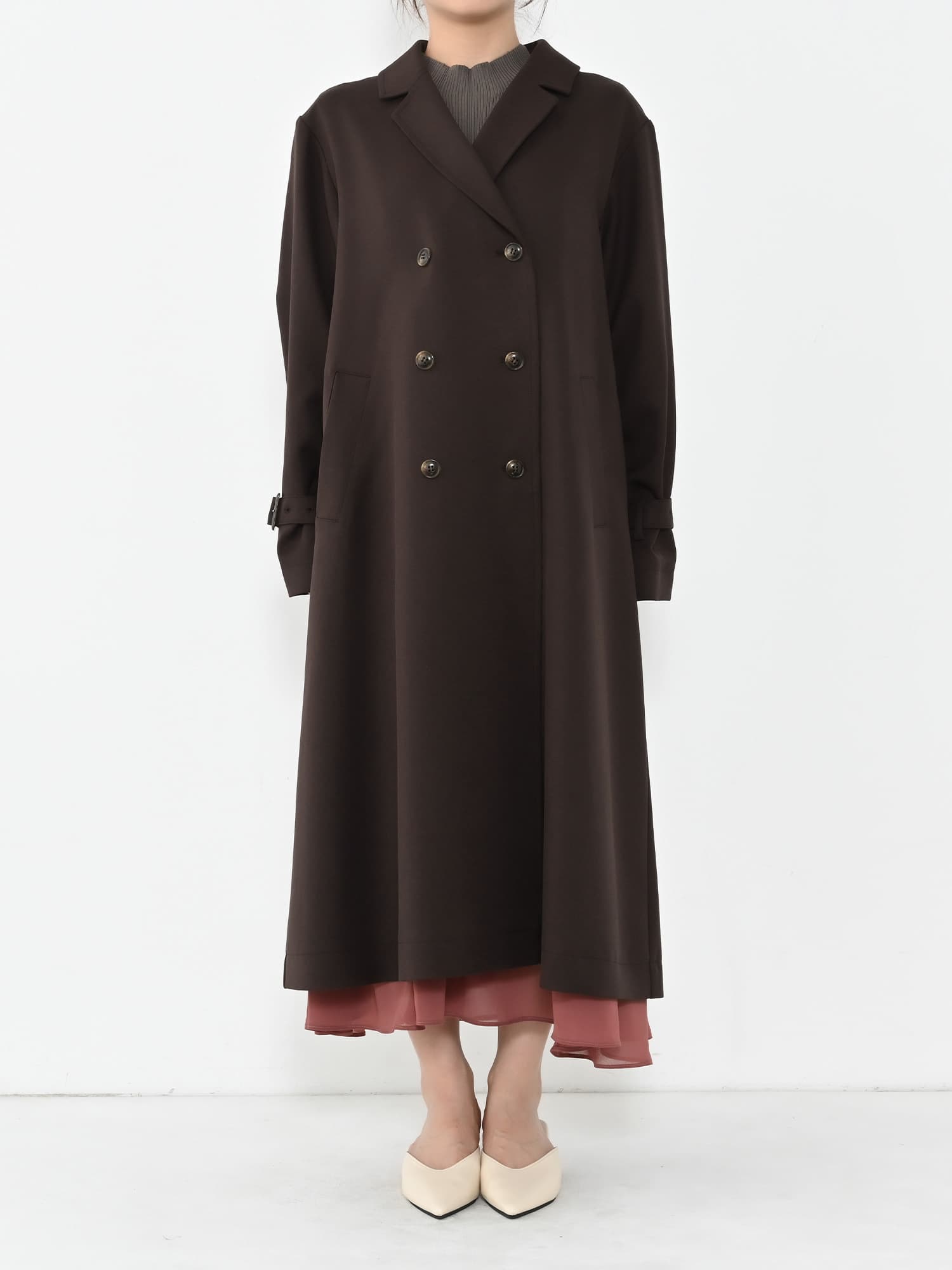 ベーシックとろみトレンチコート-short & regular | 小柄・低