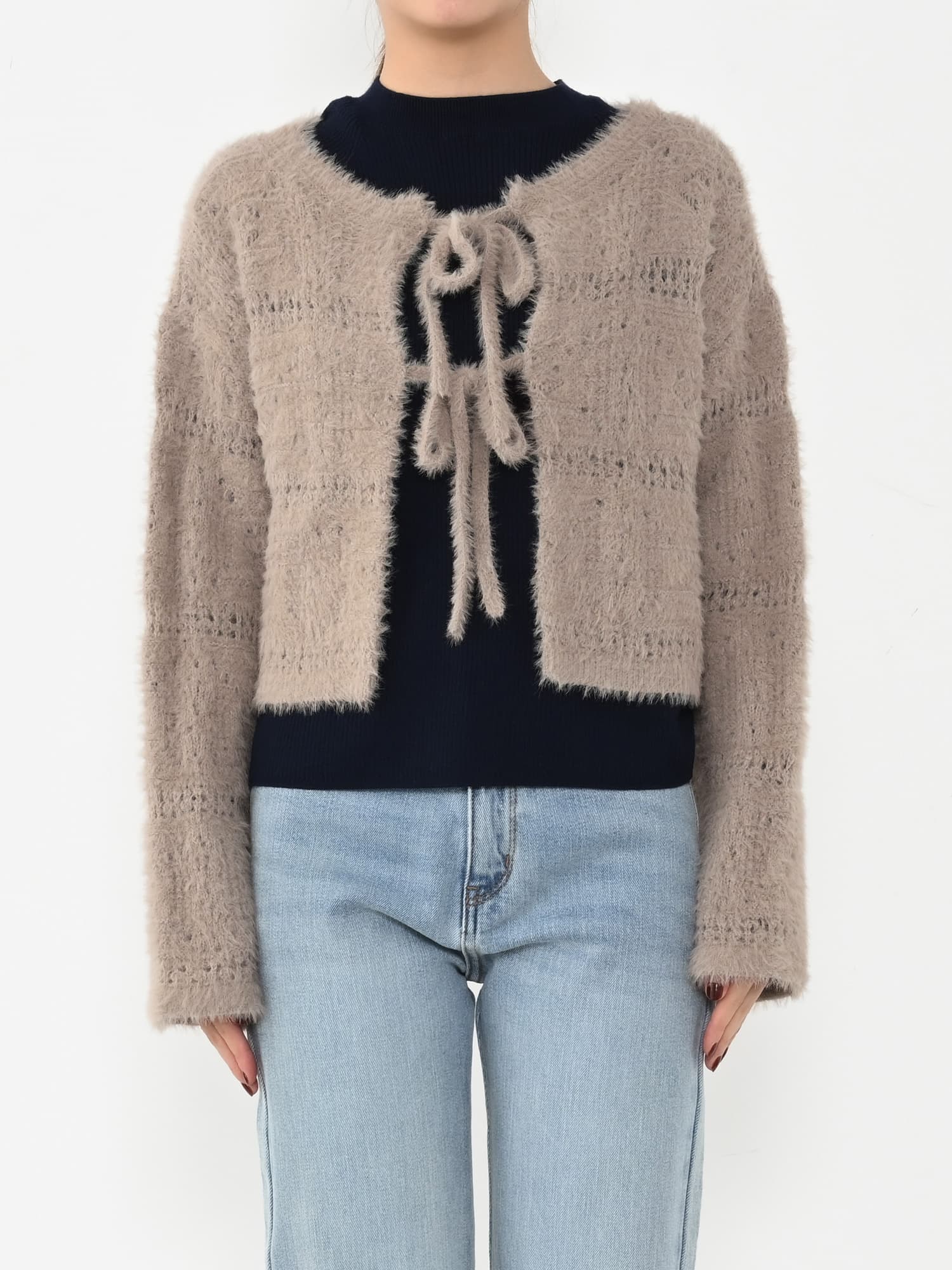 週末値下　COHINA ダブルフェイスフェザージレ ライトベージュ ダブルフェイスフェザージレ | 小柄・低身長女性向け