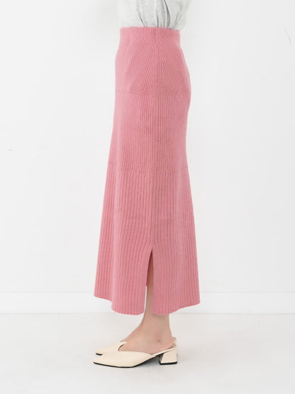 ウォッシャブルパターンリブIラインスカート-short & regular　[通常]