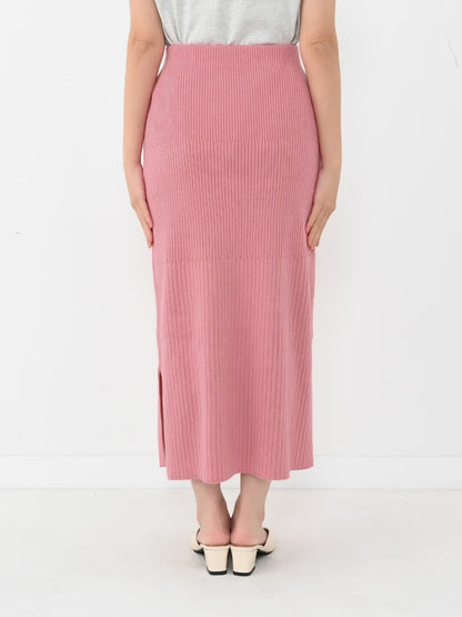 ウォッシャブルパターンリブIラインスカート-short & regular　[通常]