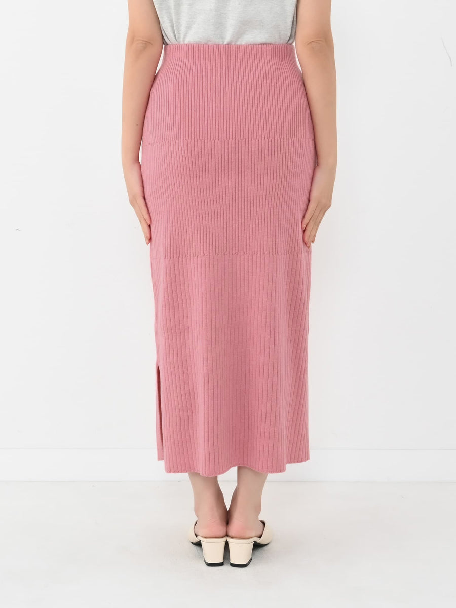 ウォッシャブルパターンリブIラインスカート-short & regular　[通常]