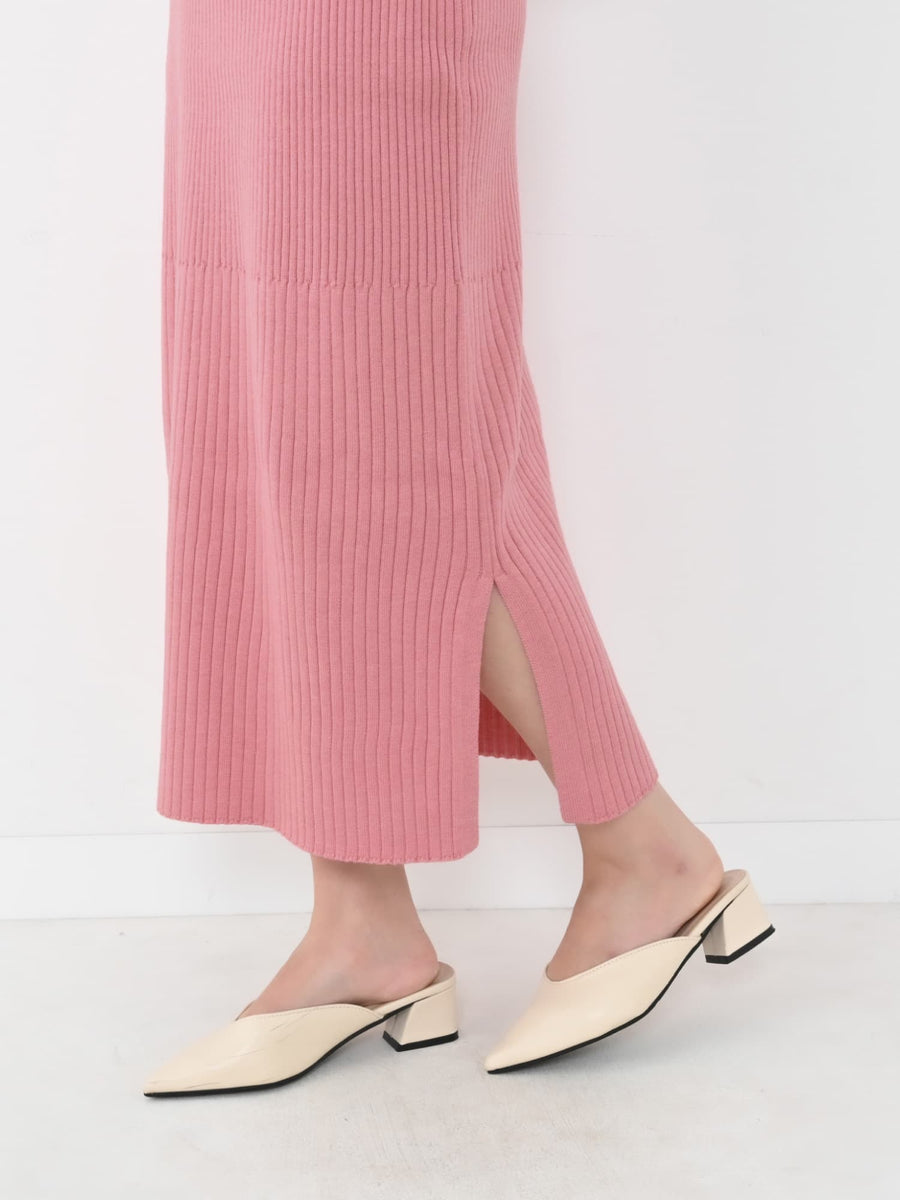 ウォッシャブルパターンリブIラインスカート-short & regular　[通常]