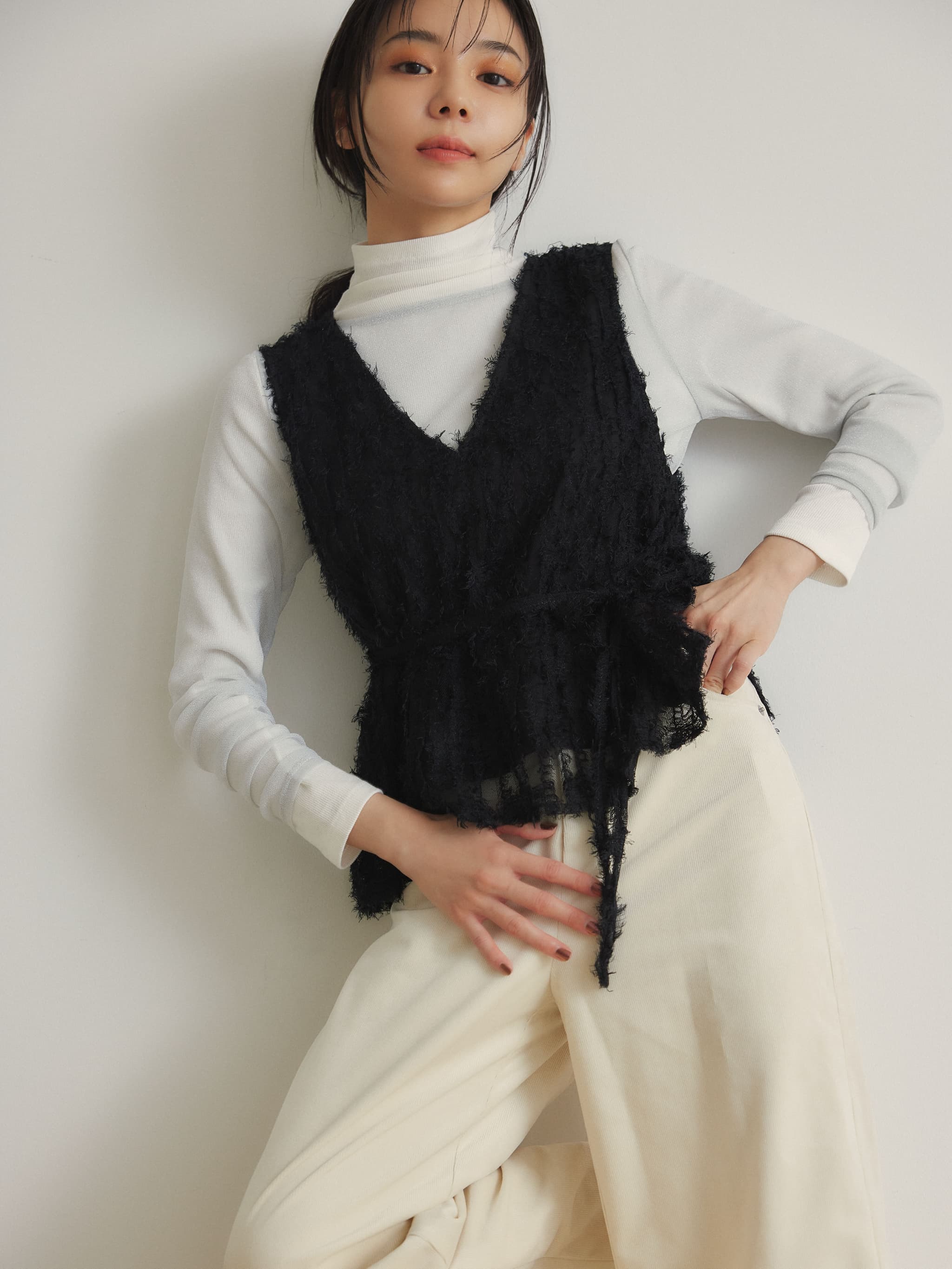 セミワイドストレートコーデュロイパンツ-short & regular