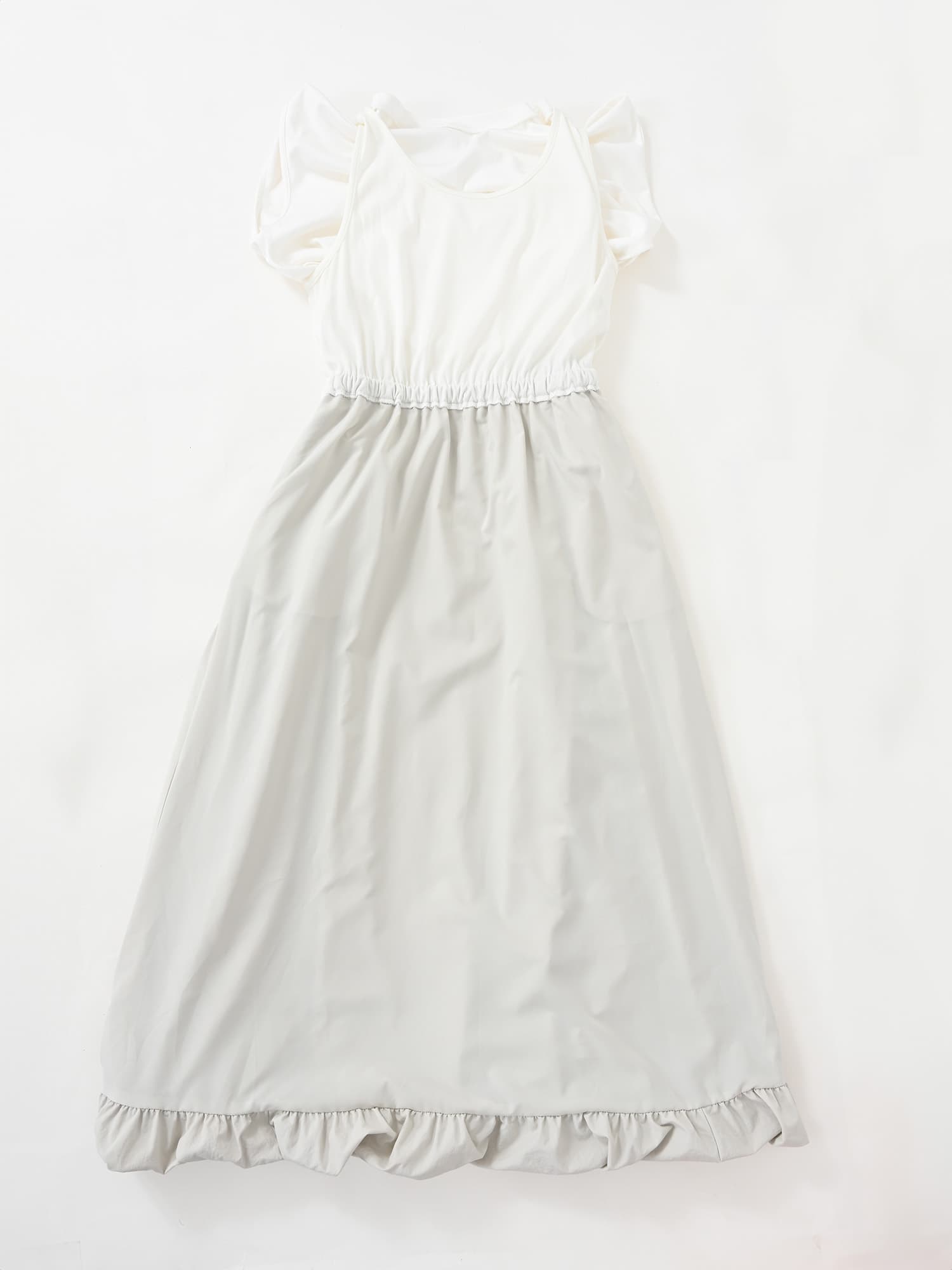 未使用タグ付き COHINA ドロストドッキングバルーンワンピース ドロストドッキングバルーンワンピース-short & regular | 小柄