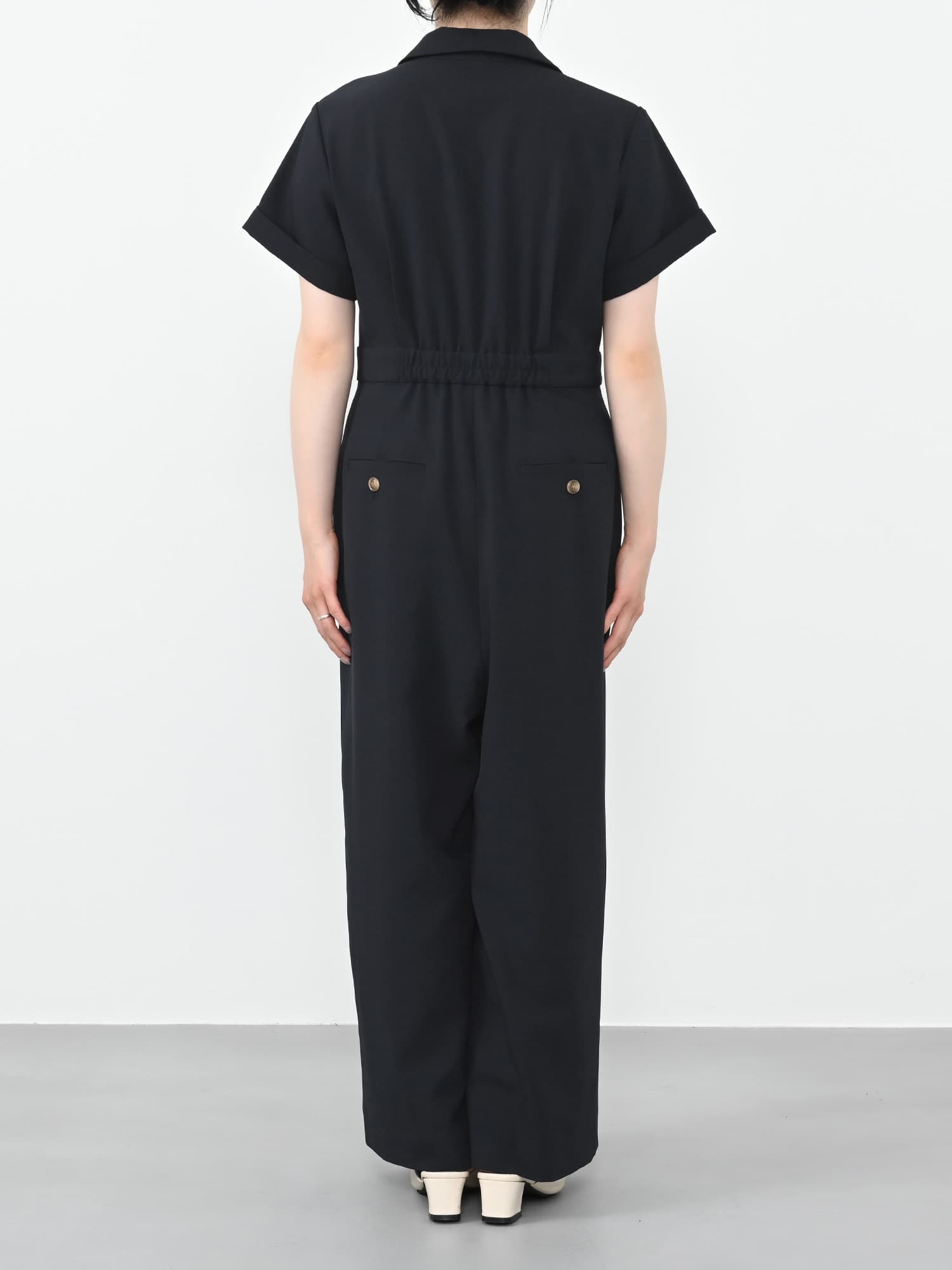 オープンカラージャンプスーツ-short & regular | 小柄・低身長