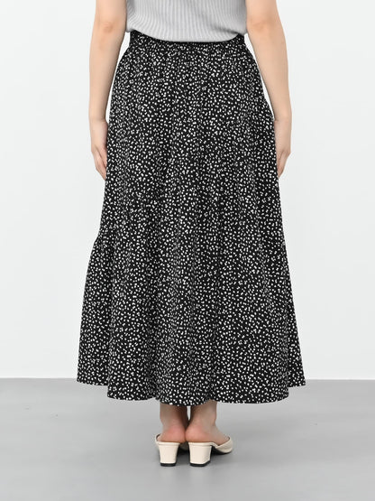 モノトーンアシメティアードスカート-short & regular　[通常]