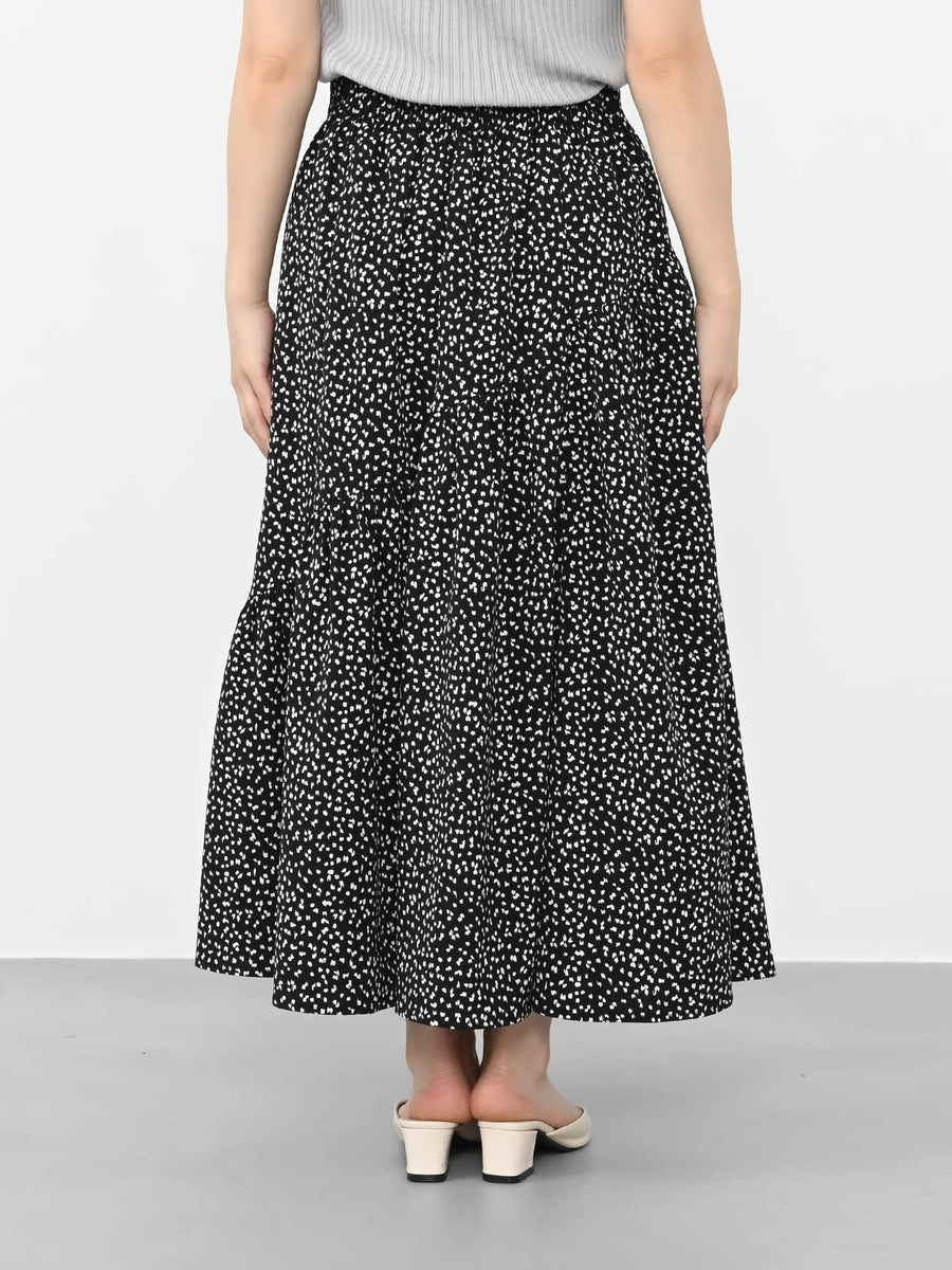 モノトーンアシメティアードスカート-short & regular　[通常]