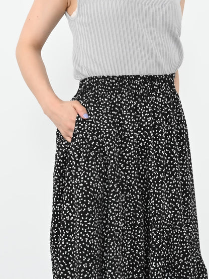 モノトーンアシメティアードスカート-short & regular　[通常]