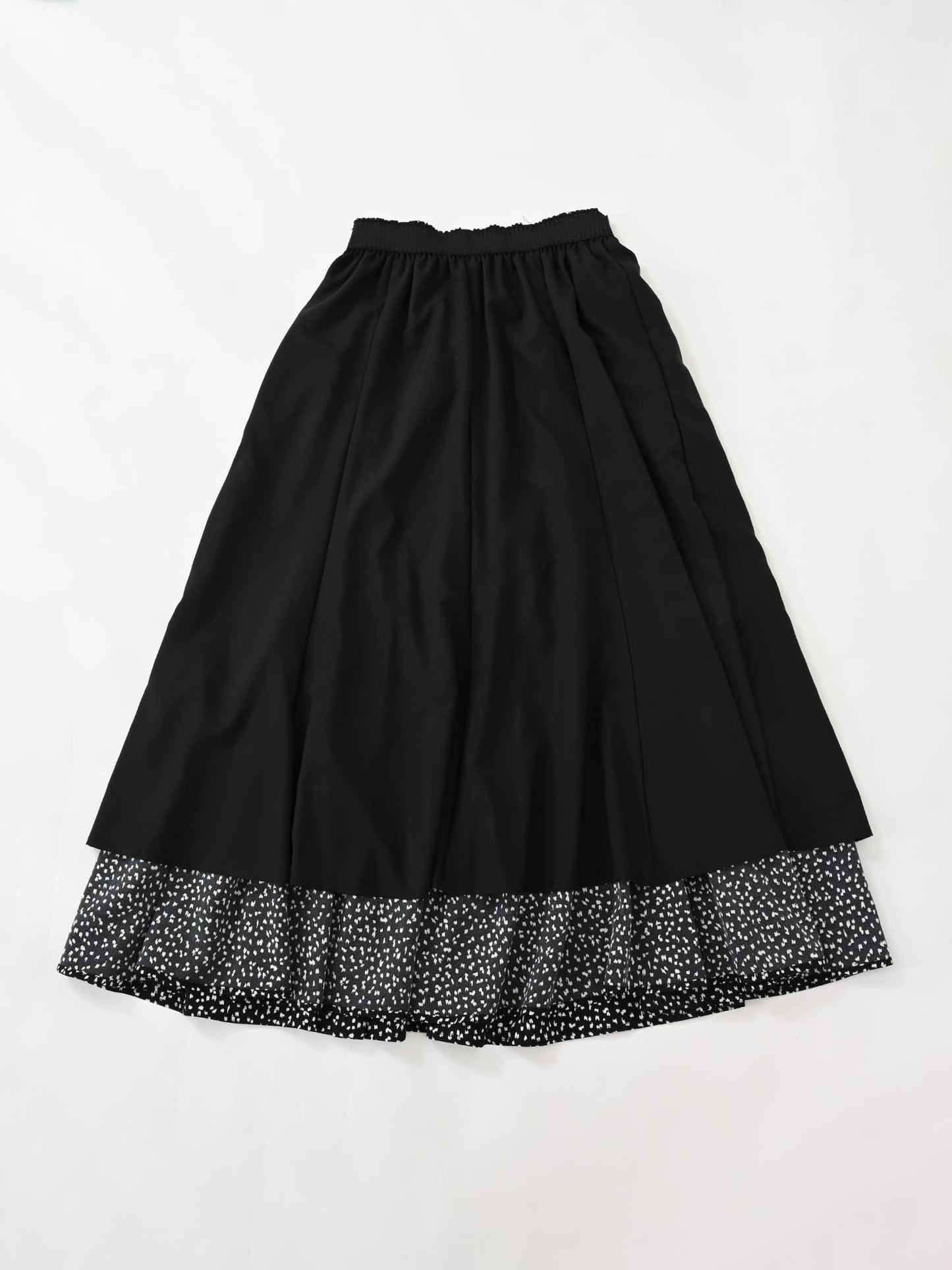 モノトーンアシメティアードスカート-short & regular　[通常]