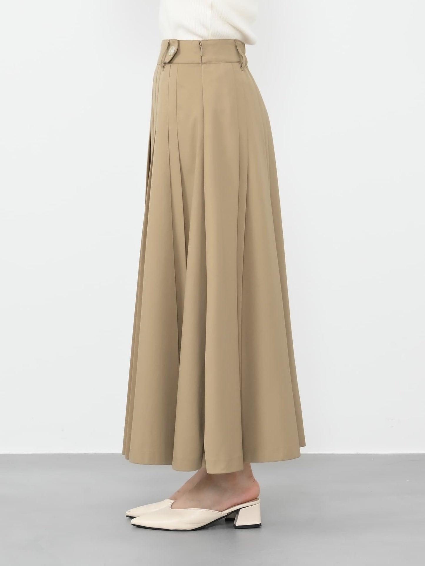 ランダムタックプリーツスカート-short & regular　[通常]