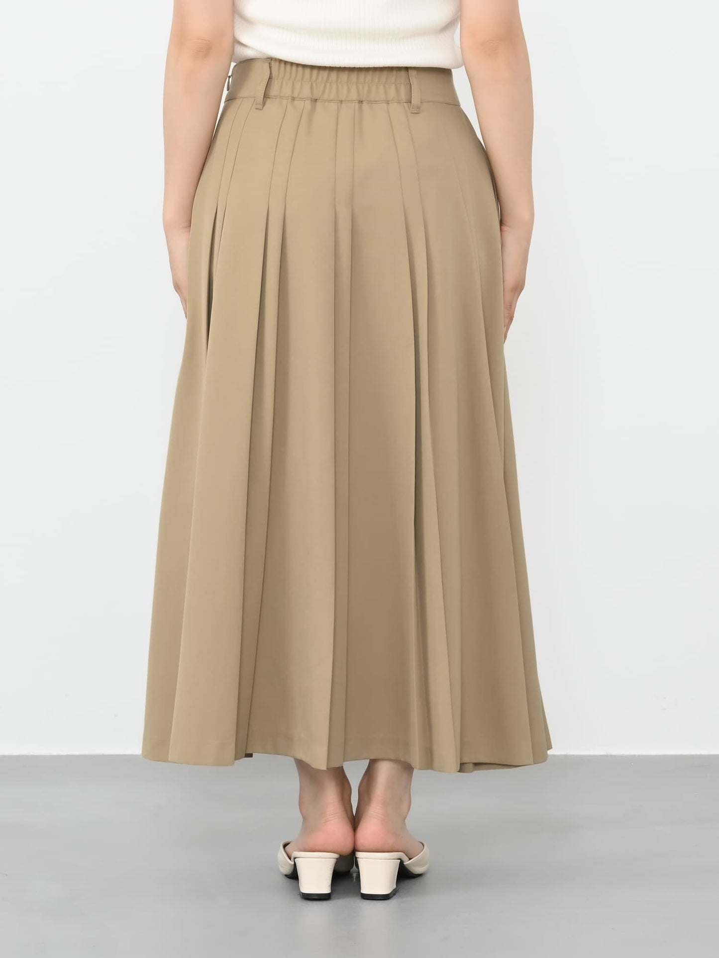 ランダムタックプリーツスカート-short & regular　[通常]