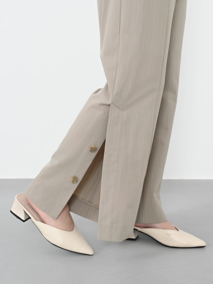 ＜non-no掲載＞ボタンベンツフレアパンツ-short & regular　[通常]