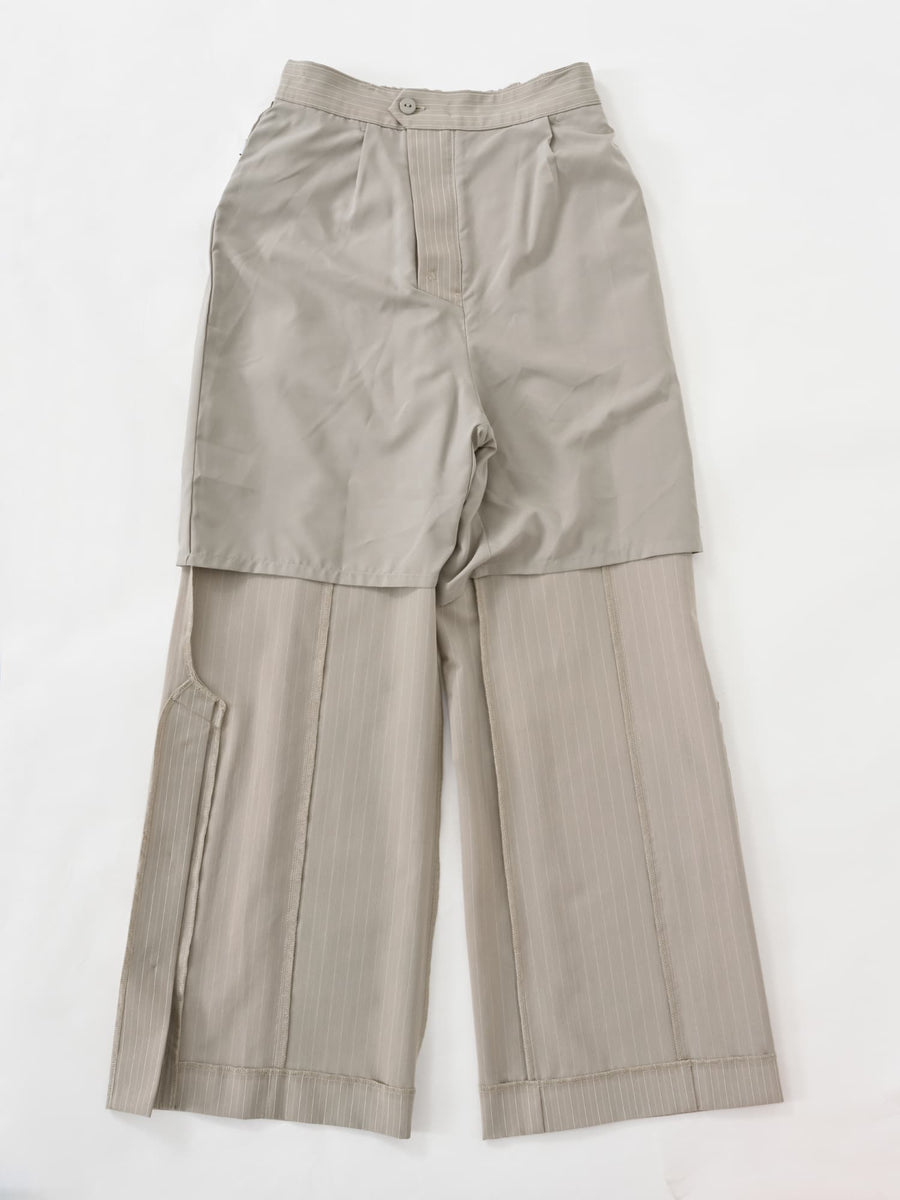 ＜non-no掲載＞ボタンベンツフレアパンツ-short & regular　[通常]