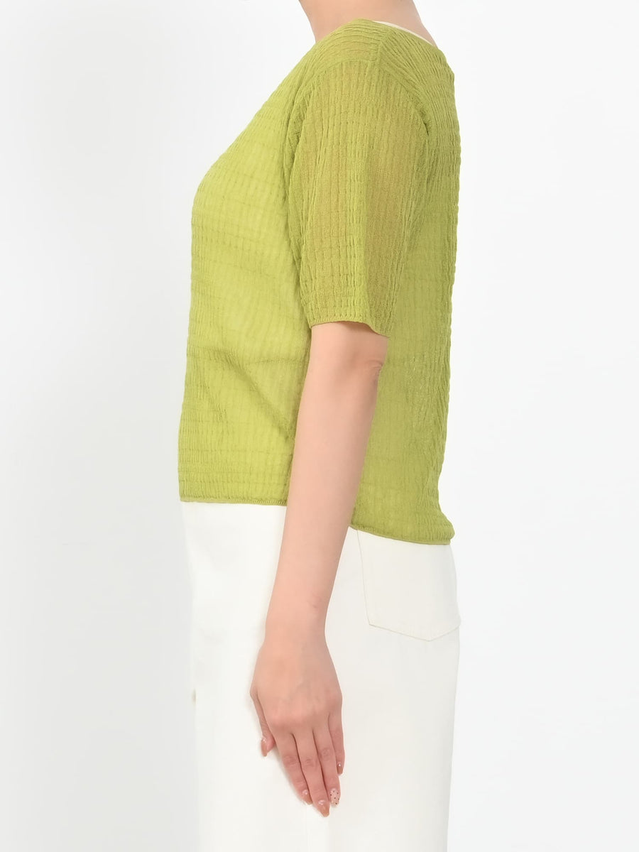 シアーリップルニットトップス　[通常]