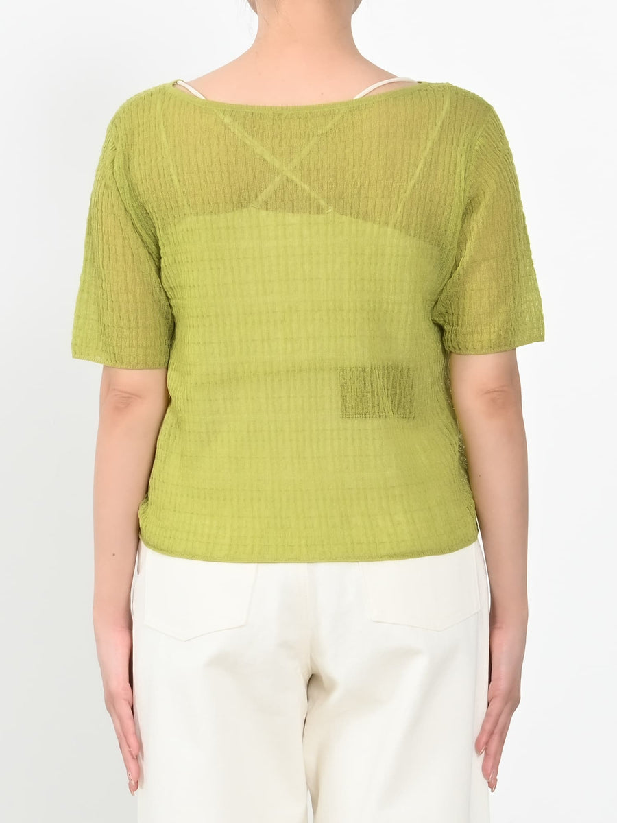 シアーリップルニットトップス　[通常]