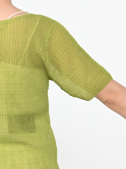 シアーリップルニットトップス　[通常]