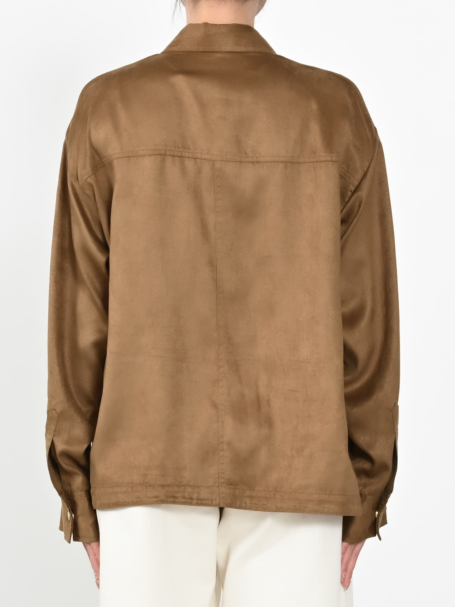 スウェードライクライトシャツジャケット | 小柄・低身長女性向け