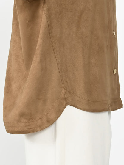 スウェードライクライトシャツジャケット　[通常]