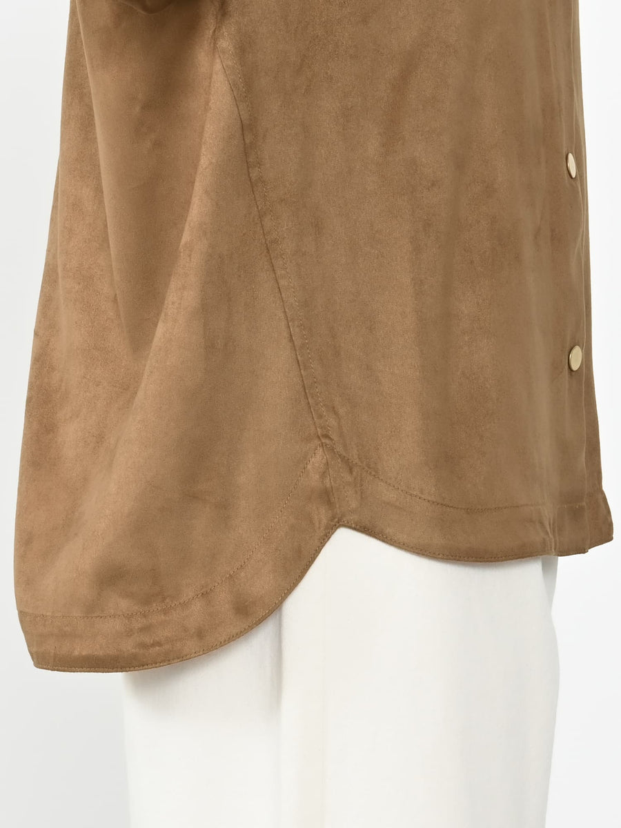 スウェードライクライトシャツジャケット　[通常]