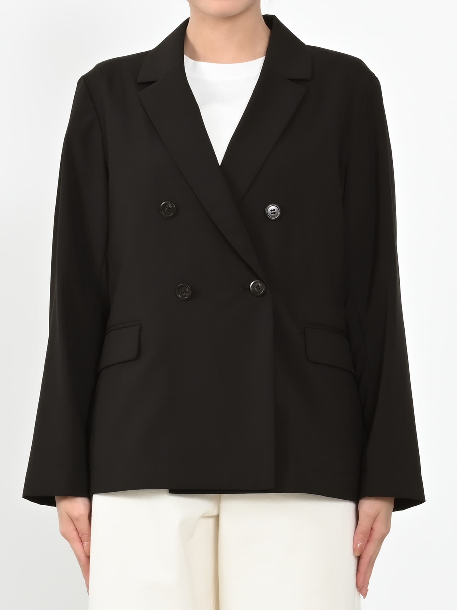 ダブルボタンライトジャケット | 小柄・低身長女性向けファッション