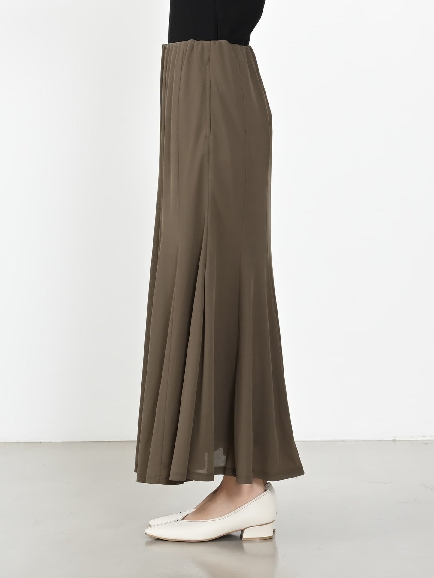 イレギュラーフレアとろみスカート-short & regular　[通常]