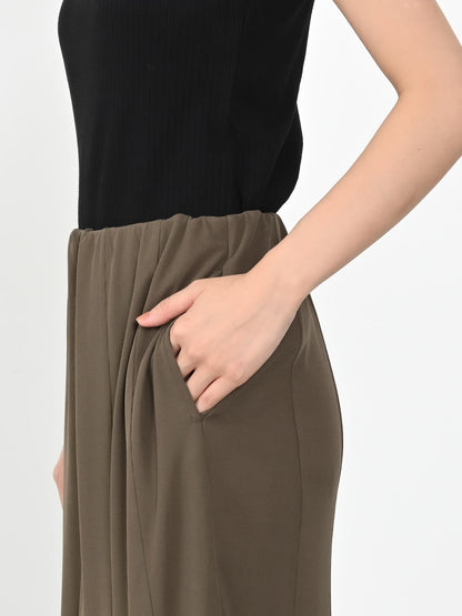 イレギュラーフレアとろみスカート-short & regular　[通常]