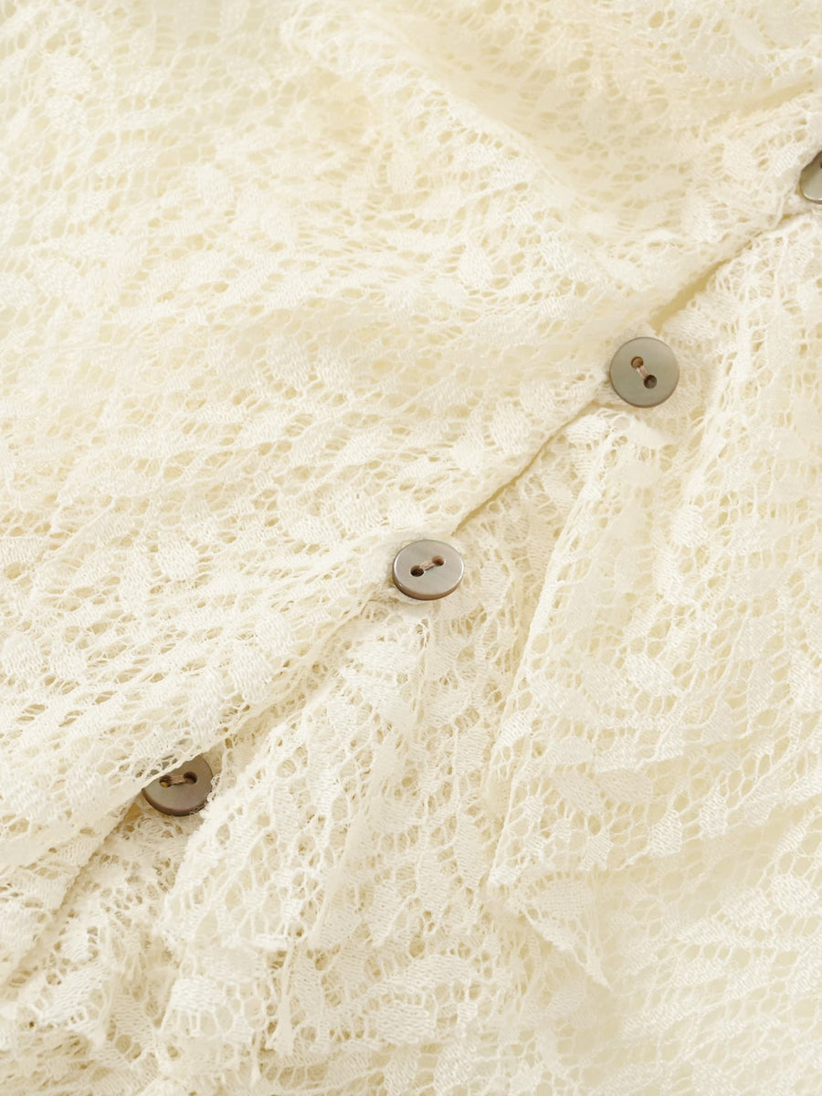 ＜sweet掲載＞リーフレースラッフルブラウス　[通常]