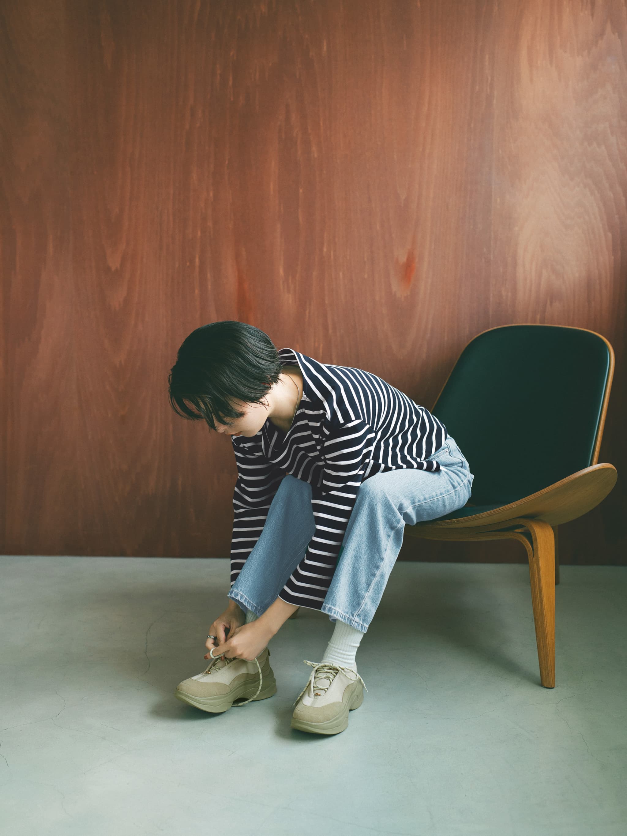 LE TALONコラボ】2WAYレースアップスニーカー | 小柄・低身長