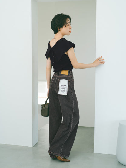 Vネックデザインカラーリブニット　[通常]