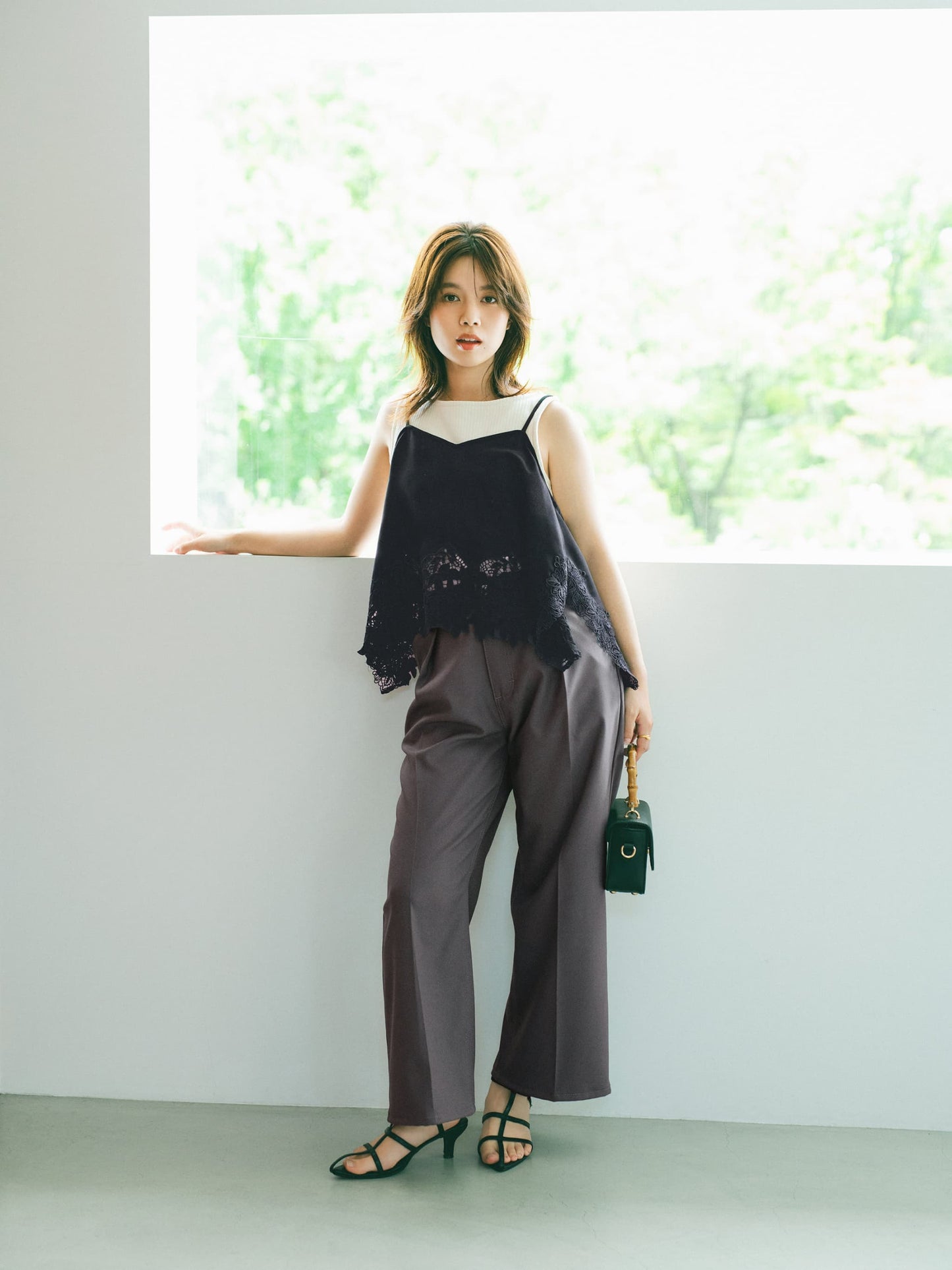 151cm | B:76.5 W:59.5 H:85 股下:70 | ワンサイズ着用