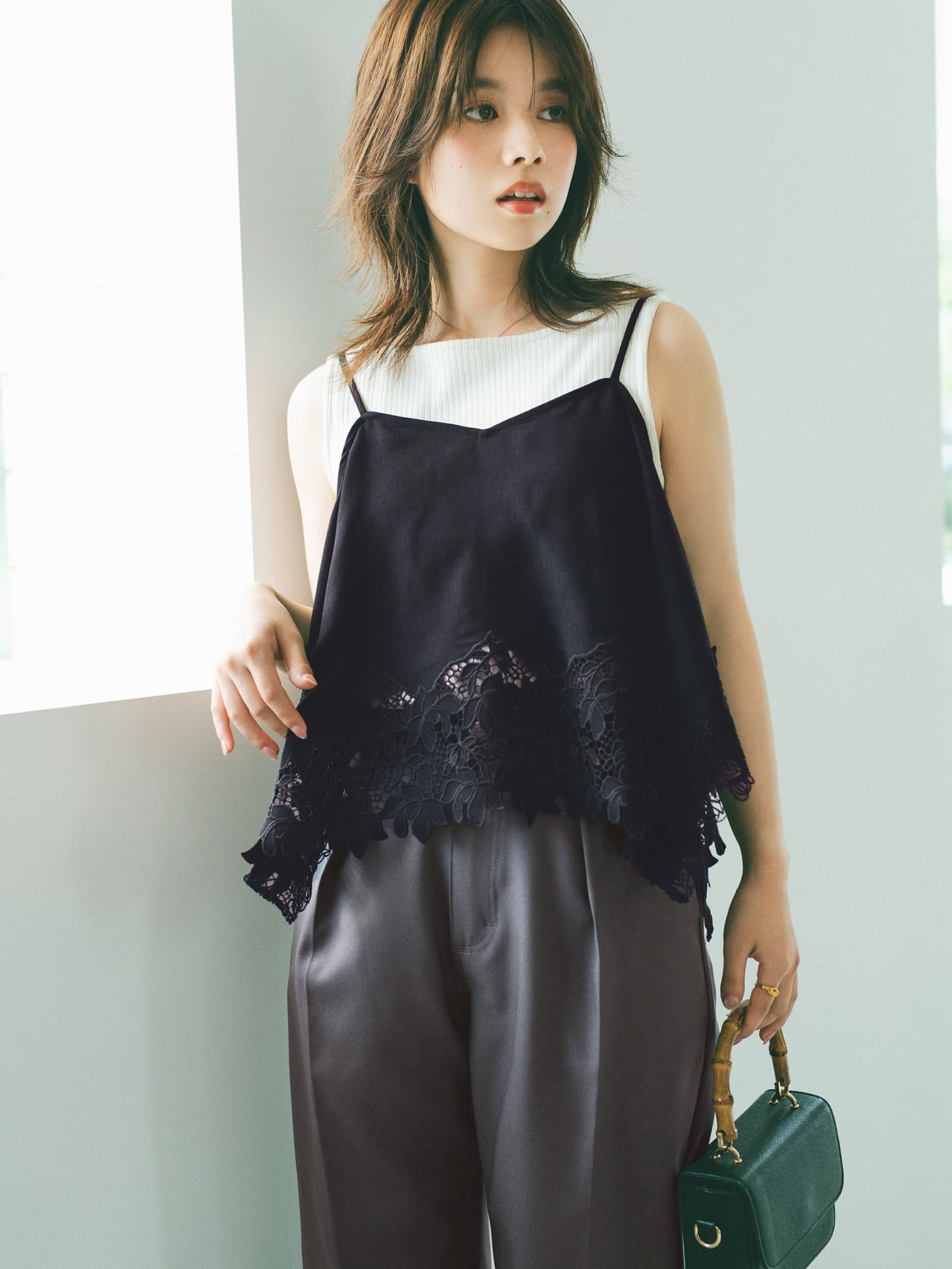 151cm | B:76.5 W:59.5 H:85 股下:70 | ワンサイズ着用