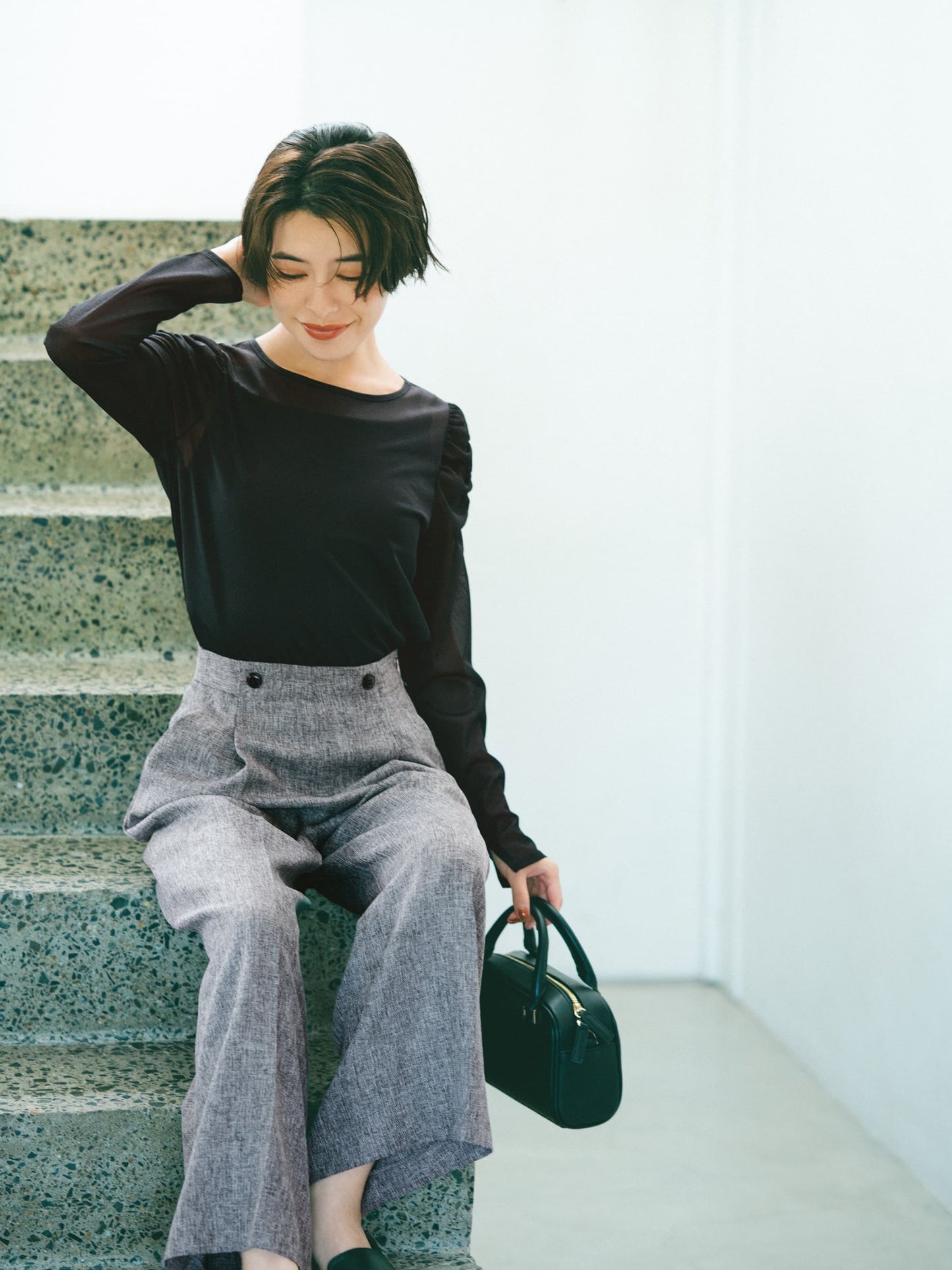 154cm | B:75 W:59 H:80 股下:71 | ワンサイズ着用