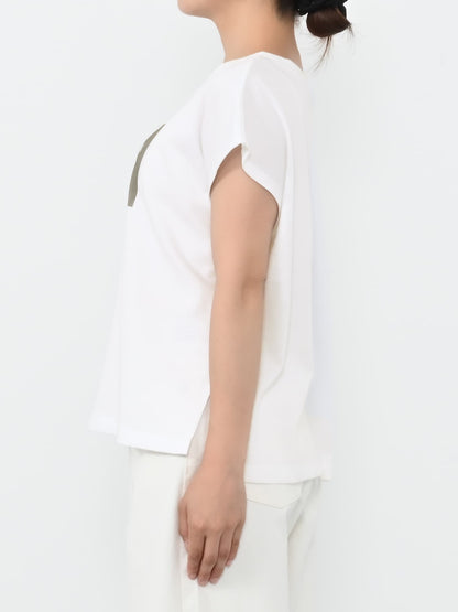 【汗染み防止】フラワーグラフィックTシャツ　[通常]